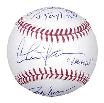 "Major League" Movie Multi-Signed OML Manfred Jr. Baseball With 3 Signatures Including: Charlie Sheen, Corbin Bernsen, and Tom Berenger (PSA/DNA) 